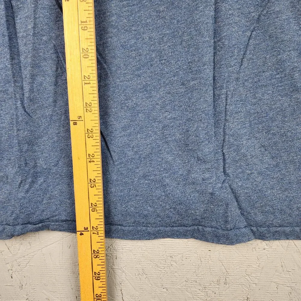 Polo Ralph Lauren Shirt Mens Extra Large Blue V Neck Small Pony Logo Cotton Tee